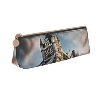 Zhuanyun Historic Old Tower Bridge - Bolsa de almacenamiento de piel con diseño de triángulo de Londres, multifuncional, para uso diario