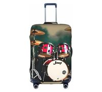 Zhuanyun Jazz Drum Print - Funda lavable para equipaje de viaje, diseño abstracto colorido, Blanco, XL