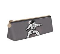 Zhuanyun Karate-highkick-icon Print - Bolsa de almacenamiento de piel triangular multifuncional para cosméticos, uso diario