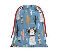 Zhuanyun Llama Cactus Desert Plant Plush Drawstring Gift Bag for Halloween - Fit for Christmas, promotions, annual ceremonies