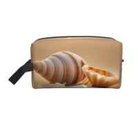 Zhuanyun Seashell Landscape On The Beach - Bolsa de almacenamiento de viaje, bolsa de almacenamiento diario, artículos de aseo de viaje, bolsa de almacenamiento con cremallera para cosméticos