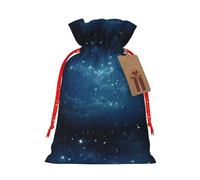 Zhuanyun Sparsed Dreamy Stars and Spots - Bolsa de regalo impresa, bolsa de regalo de lino, fácil de almacenar regalos y necesidades diarias