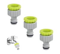 ZHUDAZHAO Adaptador de grifo para conector de grifo Gardena, manguera de jardín, conector de manguera de 1/2 pulgadas y 3/4 pulgadas (3 unidades)