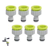 ZHUDAZHAO Adaptador de grifo para conector de grifo Gardena, manguera de jardín, conector de manguera de 1/2 pulgadas y 3/4 pulgadas (6 unidades)