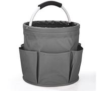 Zhufas Cestas para Herramientas con 6 Bolsillos,Bolsa de Jardin Herramientas Plegable,Bolsa Organizadora Para Guardar Cosas en Casa, ir de Compras, Excursiones al Aire Libre, Picnics(Gris)