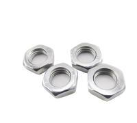 zhuguim 1~50 Uds. Tuerca hexagonal negra chapada en Zinc, tuerca delgada for tornillo M3M4M5M6M8M10M12M14M16M18M20 DIN439 GB6172(Zinc Plated,M10-5Pcs)