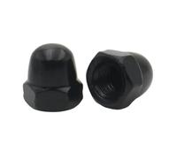 zhuguim 10 unids/lote tuercas de bellota métricas acero al carbono negro M3 M4 M5 M6 M8 M10 M12 abovedadas tuerca hexagonal corona(M3 (10pcs))