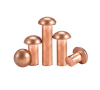 zhuguiming 1~100 Uds M1.5 M2 M3M4M5M6M8 tapa de cabeza redonda remache sólido cobre GB867 plana mano botón remaches(M1.5-100Pcs,3mm)