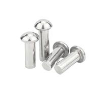 zhuguiming 10/50 Uds M0.8 M1 .2 .4 .6 M2 .5 M3 M4 M5 M6 GB867 304 A2-70 perno de cierre acero inoxidable remache sólido tornillo con tapa automática(50pcs M2,15mm)