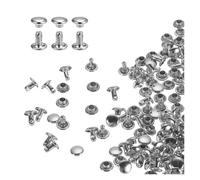 zhuguiming 100 juegos de remaches doble tapa Metal, tachuela redonda, punta cuero, decoración artesanal Punk, ropa, bolsa, cinturón, pulsera, accesorio for zapatos(9x8mm)