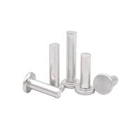 zhuguiming 5/100 Uds M2 .5 M3 M4 M5 M6 M8 GB109 cabeza redonda delgada de aluminio remache sólido punzón percusión manual remaches fijos autoenchufantes(5Pcs M8,60mm)