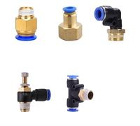 zhuguiming Conector rápido neumático PCF PC PL SL PB de 4 mm a 12, conector manguera aire 1/4", 1/8", 3/8" y 1/2", rosca macho, 20/50 unidades(OD12mm-1I2,PC (50PCS))