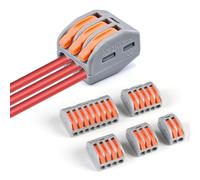 zhuguiming Conectores de cable tira eléctrica, minijaulas resorte universales, compactos, cableado rápido, terminales a presión, 30/100 unidades(215,100 PCS)