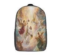ZHUICHENG Jesus Escolar Mochila Entre Mochila Estampada Bolsa De Impermeable Respirable Material De Lienzo Poliéster Para Niños Niñas Estudiantes Adolescentes 17inch