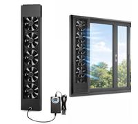 ZhuiFengAA Ventilador de ventana ultra silencioso, Ventilador de extracción vertical de ventanas, Ventilador de aire de velocidad variable y altura ajustable, para ventanas correderas