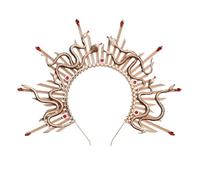 ZHUIGUANGZE Diadema de serpiente de medusa para Halloween, diosa de rayos solares, corona de sol con pinchos, tocado de medusa, tocado de la Virgen María para mujer, Halloween, mascarada, cosplay