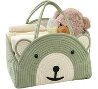 ZHUIYIWIN Organizadora para Bebé, Organizador de Pañales para Cambio de Bebé, Organizador de carrito de pañales para bebés con Compartimentos Desmontables (Osito)