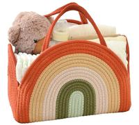 ZHUIYIWIN Organizadora para Bebé, Organizador de Pañales para Cambio de Bebé, Organizador de carrito de pañales para bebés con Compartimentos Desmontables (Tierra)