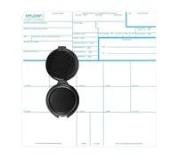 ZHUKEYONG Kit de huellas dactilares FD-258 tarjetas, almohadilla de tinta reutilizable e instrucciones (idioma español no garantizado), versión 11-1-20, paquete de 5