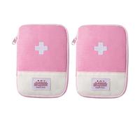 Zhuluck 2 bolsas pequeñas de primeros auxilios vacías, bolsa de primeros auxilios vacía, mini bolsa médica portátil para acampar al aire libre, senderismo, viajes, bolsa de emergencia (15 x 10,5 cm)