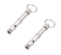 Zhuluck Silbato ultrasónico ajustable plateado para perro, silbato portátil para mascotas, silbatos supersónicos para perros para entrenamiento de mascotas, ayuda a la conducta