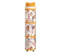 ZHUMCCY Almacenamiento de Peluches, Tubo Almacenamiento Juguetes de Peluche, Contenedor De Gran Capacidad Con Ruedas, Tubo Transparente Para Organización Decorativa De Dormitorio Y Cuarto De Juegos