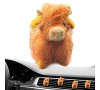 ZHUMCCY Ambientador para ventilación de coche, clip de ventilación para ambientador - Clips de fragancia para coche de vacas de las tierras altas,Clips de fragancia de coche de fieltro de lana,