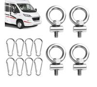 ZHUMCCY Anclajes De Sujeción para Montaje En T Track - Perno De Ojal Montaje En Raíl para Canoa Y Barca - Sujetador para Cuerdas De Kayak Piragua Barca Tienda Acampada