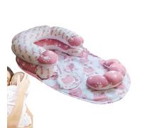 ZHUMCCY Colchoneta Para Tiempo Abajo Con Almohada Para Bebé,Asiento de Suelo para Bebés con Soporte Desmontable Anti Reflujo - Juego Sensorial Desmontable para Dormitorio Sala de Estar Guardería