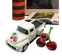 ZHUMCCY Decoración De Camioneta Granja,Camión Retro con 3 Frutas Ficticias | Ornamento De Mesa Decorativo, Vehículo Creativo para Exhibición En Cocina, Hogar, Granja, Aula, Y como Pieza Central para