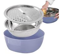 ZHUMCCY Escurridor Multifunción Para Rallar - Barreño de Cocina para Frutas con Drenaje | Escurridor Apilable Para Ensalada Verdura Arroz Fruta,Preparacion De Alimentos Y Cocina Hogar