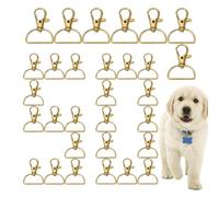 ZHUMCCY Ganchos Giratorios - 50 Piezas de Anillos de Clip,Ganchos De Disparador Giratorio - Para Suministros Para Fabricar Bolsos Manualidades Correa Cordón Bolso De Cuero