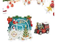 ZHUMCCY Juego De Pista De Coches Puzzle - Juguetes De Vehículos para Navidad,Juguete De Tren De Carreras Puzzle | para Niños Niñas Actividad Familiar Fiesta Preescolar Guardería