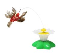 ZHUMCCY Juguetes Interactivos para Gatos | Señuelo Móvil Automático de y Pájaro,Simulador de Caza Giratorio 360° - para Persecución Caza Estimulación Mental Aburrimiento