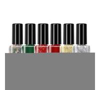 ZHUMCCY Kit de Esmalte de Uñas en Gel para Navidad - Accesorios De Larga Duración De 6 Colores - Kit De Esmalte De Uñas,Para Festival Manicura Salón Hogar Viaje Boda Spa Fiesta Verano Vacaciones