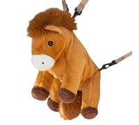 ZHUMCCY Mochila de Animales de Peluche,Bolso Suave con Forma de Caballo | Mochila de Animales de Dibujos Animados - para Viaje Picnic Fin de Semana Guardería Jardín de Infancia Primaria Niños y Niñas
