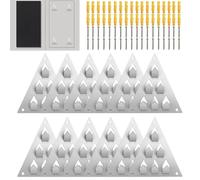 ZHUMCCY Puntas Clavadoras para Paneles Acústicos,Juego De 12 Herrajes Reductores De Ruido,Herrajes De Montaje Por Empuje Para Paneles Acústicos - Para Propietarios, Productores De Música Y Oficina En