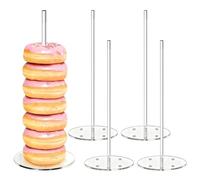 ZHUMCCY Soporte para Donuts, Torre De Exhibición De Bagels Transparente Y Decorativa 5 Piezas, Soporte para Mesa De Postres con Torre De, para Decoración De Boda Cumpleaños Navidad Y Año Nuevo