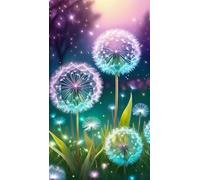 ZHUMUTO Diamond Painting Adultos Grande Tamaño Kit Completo,40x70 cm Cuadros Pintura de Diamante para Adultos Diente de León A,Con Diamond Painting Accesorios para Decorar