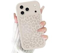 ZhuoFan Funda para iPhone 17 Pro MAX 6,9”, Aesthetic Leopardo Dibujos Otoño Autumn Carcasa Blanco Mate Case Ultra Suave Delgada Silicona Antigolpes Antiarañazos TPU Bumper Protectora Cover, 07