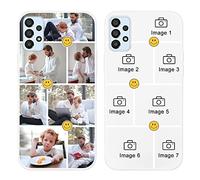 ZhuoFan Personalizada Funda para Samsung Galaxy A23 5G 6,6", Carcasa Personalizable con Foto Imagen Custom, Blanco Silicona Antigolpes Personalizado Cover con Dibujos Borde Ultra