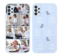 ZhuoFan Personalizada Funda para Samsung Galaxy A50/A30S/A50s 6.4", Carcasa Personalizable con Foto Imagen Custom, Morado Claro Silicona Antigolpes Personalizado Cover con Dibujos Borde