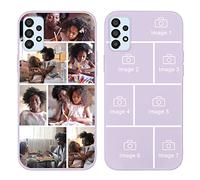 ZhuoFan Personalizada Funda para Samsung Galaxy A50/A30S/A50s 6.4", Carcasa Personalizable con Foto Imagen Custom, Púrpura Silicona Antigolpes Personalizado Cover con Dibujos Borde para Samsung A50s