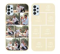 ZhuoFan Personalizada Funda para Samsung Galaxy A53 5G 6,5", Carcasa Personalizable con Foto Imagen Custom, Beige Silicona Antigolpes Personalizado Cover con Dibujos Borde