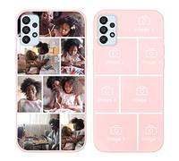ZhuoFan Personalizada Funda para Samsung Galaxy S23 5G 6,1", Carcasa Personalizable con Foto Imagen Custom, Rosa Silicona Antigolpes Personalizado Cover con Dibujos Borde