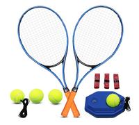 ZHUOKECE Raquetas de tenis para adultos, juego de raquetas de tenis recreativas para adultos para principiantes y profesionales con 4 pelotas de tenis, 3 overgrips, 1 bolsa de tenis (azul oscuro)