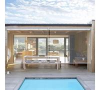 ZHUOZ1T Persianas Enrollables Transparentes,Estor Enrollable para Exterior Jardín,Cortinas de Plastico PVC,Impermeable a Prueba Viento a Prueba de Polvo Aislamiento Térmico,Ancho x Alto (160x240cm)