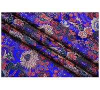 ZHURDFT Tela, por Metro Tela De Brocado Jacquard De Flores, 75 Cm De Ancho, Vendido por Metros, for Ropa, Bolsos Hechos A Mano, Cojín Cheongsam(Royal)