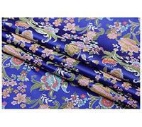 ZHURDFT Tela, por Metro Tela De Brocado Jacquard Phalaenopsis De 75 Cm De Ancho, Vendido por Metros for Fondo De Ropa Hecho A Mano(Royal)