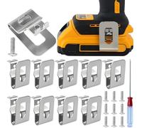 ZHUROUPU 10PCS Taladro Eléctrico Cinturón Clip de Repuesto Ganchos Clips Herramientas para Dewalt 20V MAX Taladros Herramientas, Acero Inoxidable Desmontable Ganchos Clips